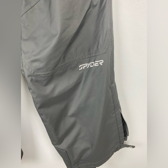 Spyder Gray Thinsulate XTL 10,000 Snowboard Ski Pants With Suspender, Size 16 - Picture 4 of 10